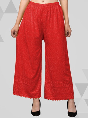 FamBee Relaxed Women Red Trousers