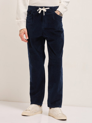 THE BEAR HOUSE Loose Fit Men Blue Trousers