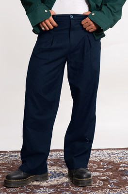 COTLUB Comfort Fit Men Blue Trousers