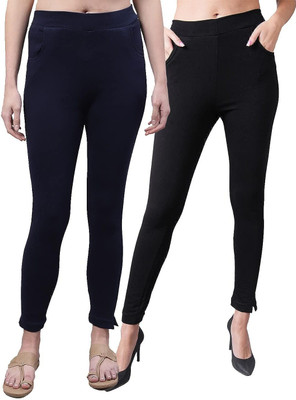 Eyba Comfort Fit Women Dark Blue Trousers