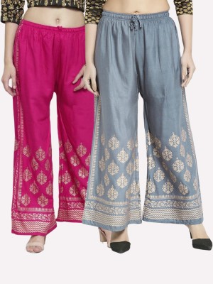 OMAYA Relaxed Women Pink, Grey Trousers