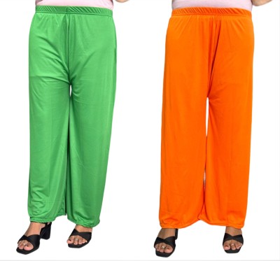 yanaya Relaxed, Regular Fit, Skinny Fit Women Orange, Green Trousers