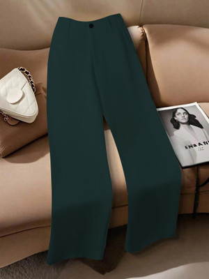 Toochki Regular Fit Women Dark Green Trousers