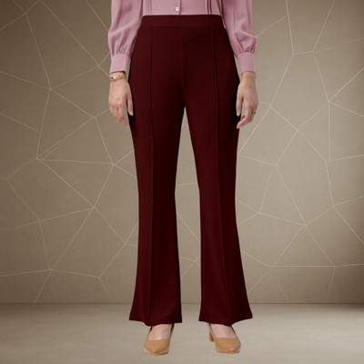 Anitafashion Loose Fit Women Maroon Trousers