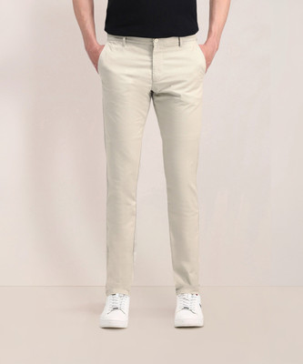 U.S. POLO ASSN. Slim Fit Men Beige Trousers