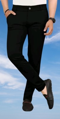 Nitya TrackP Slim Fit Men Black Trousers