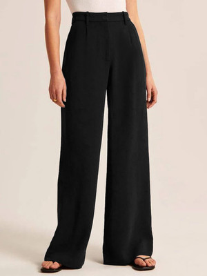 METRONAUT Relaxed Women Black Trousers