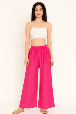 CMUNIQUECREATION Flared Women Pink Trousers