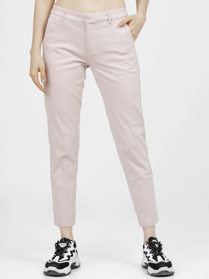 Tokyo Talkies Tapered Women Pink Trousers
