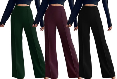 Kintu Parantu Regular Fit Women Green, Maroon, Black Trousers