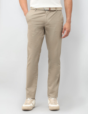 U.S. POLO ASSN. Slim Fit Men Brown Trousers