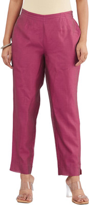 Fabindia Regular Fit Women Maroon Trousers
