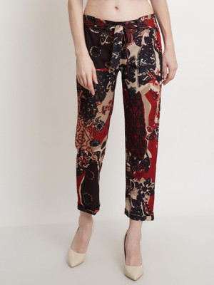 POPWINGS Regular Fit Women Brown Trousers