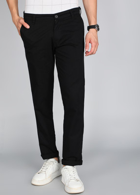 PROVOGUE Slim Fit Men Black Trousers