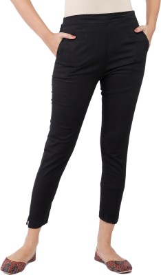 Aachika Regular Fit Women Black Trousers