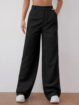 Rajovati Slim Fit Women Black Trousers