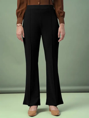 Brainbees Regular Fit Women Black Trousers