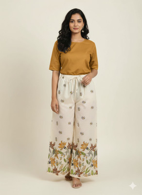 JK MIR Relaxed, Comfort Fit Women Yellow Trousers