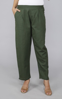 Rakshita Fashions Regular Fit Women Green Trousers