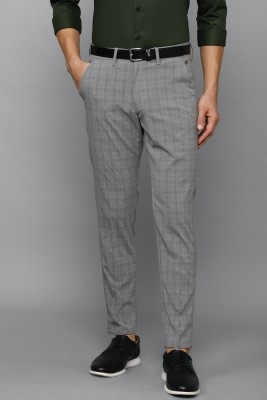 LOUIS PHILIPPE Slim Fit Men Grey Trousers