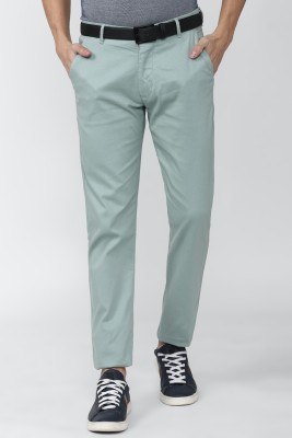 PETER ENGLAND Slim Fit Men Green Trousers