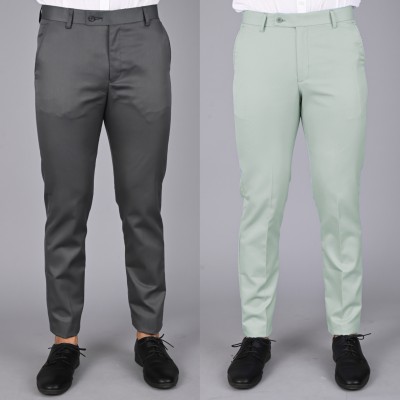 MANCREW Regular Fit Men Light Green Trousers