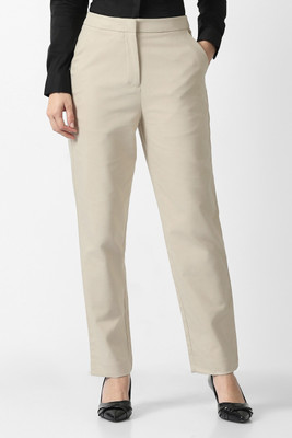 VAN HEUSEN Slim Fit Women Beige Trousers