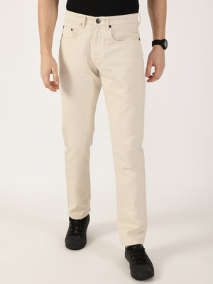 THOMAS SCOTT Regular Fit Men Beige Trousers