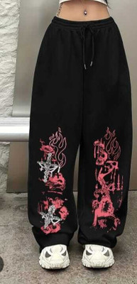 raushiongarment Loose Fit, Regular Fit Women Black Trousers