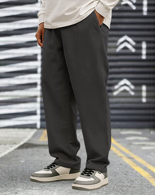 METRONAUT Regular Fit Men Grey Trousers