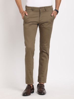 TURTLE Skinny Fit Men Khaki Trousers