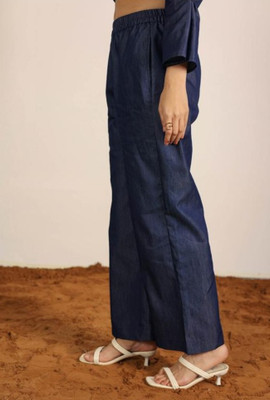 Tripursundari Fashion Regular Fit Women Dark Blue Trousers
