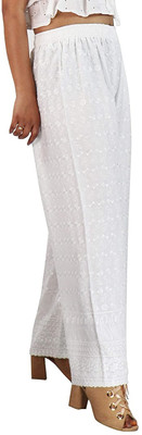 SriSaras Relaxed Women White Trousers