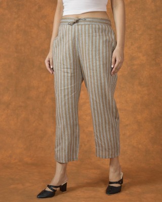 Qashida Relaxed Women Grey Trousers