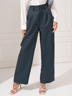 Tokyo Talkies Flared Women Blue Trousers