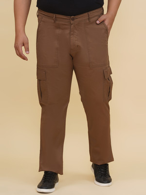 JOHN PRIDE Regular Fit Men Brown Trousers