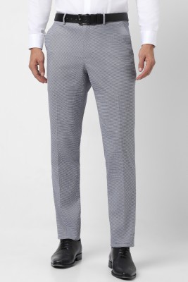 VAN HEUSEN Slim Fit Men Grey Trousers