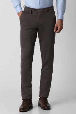 VAN HEUSEN Skinny Fit Men Brown Trousers