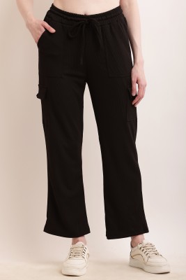 farukhi creation Relaxed Women Black Trousers