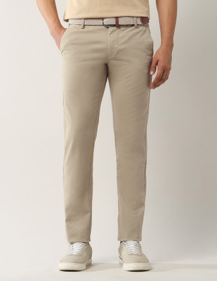 Arrow Sport Slim Fit Men Beige Trousers