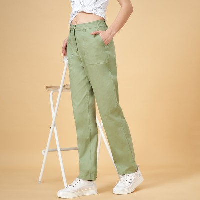 Honey By Pantaloons Regular Fit Women Green Trousers