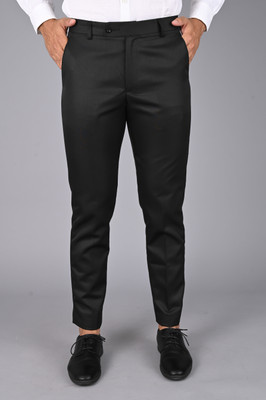 MANCREW Regular Fit Men Black Trousers