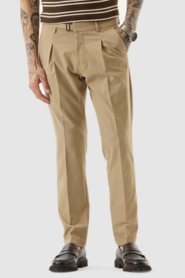 Snitch Slim Fit Men Beige Trousers