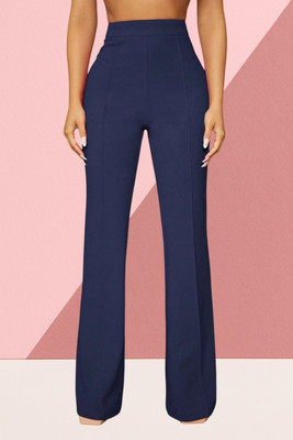 AKOTTY Regular Fit Women Dark Blue Trousers
