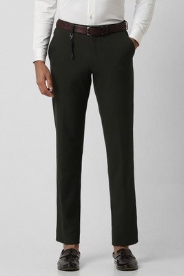 V DOT BY VAN HEUSEN Slim Fit Men Light Green Trousers