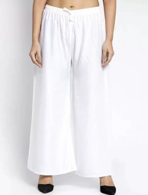 HouseOfCommon Flared Women White Trousers