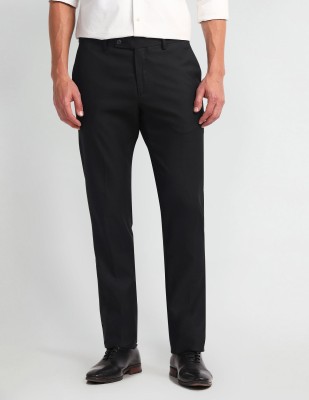 ARROW Regular Fit Men Black Trousers