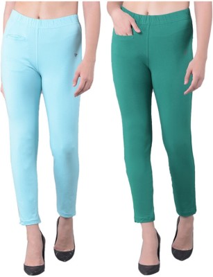 Comfort Lady Regular Fit Women Dark Green, Blue Trousers