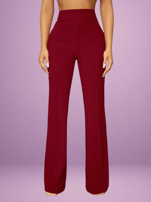 nitafashion Comfort Fit, Regular Fit Women Maroon Trousers