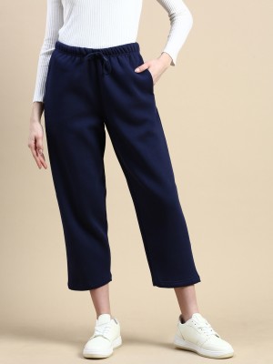 De Moza Regular Fit Women Dark Blue Trousers